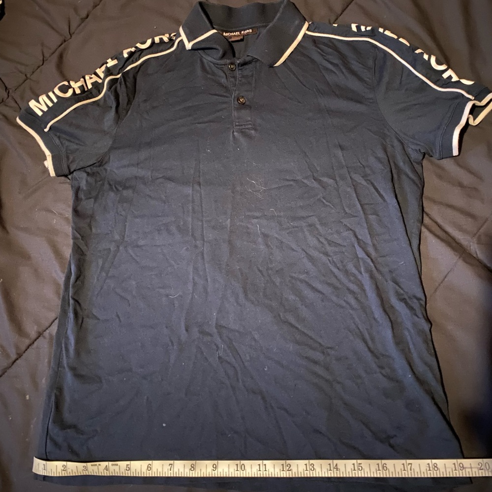 Blue Michael Kors collard shirt